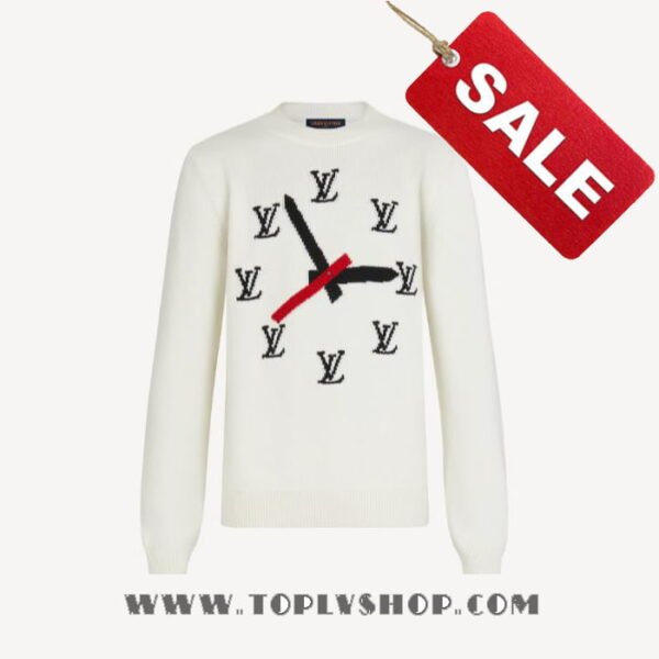 LV Clock Intarsia Pullover Louis Vuitton 1A8P4F