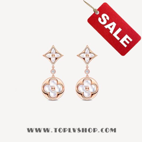 LV Color Blossom Long Earrings Louis Vuitton Q96668