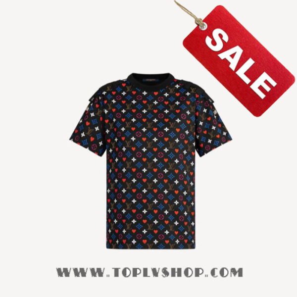 LV 1A8M73 Louis Vuitton Game On Contrast Back T-shirt With Loop Details