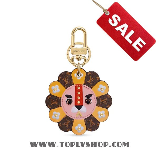 LV Fun Face Lion Bag Charm And Key Holder Louis Vuitton M68475