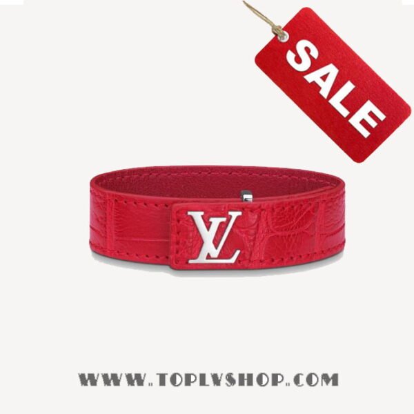 Louis Vuitton M6270D LV Slim Leather Bracelet