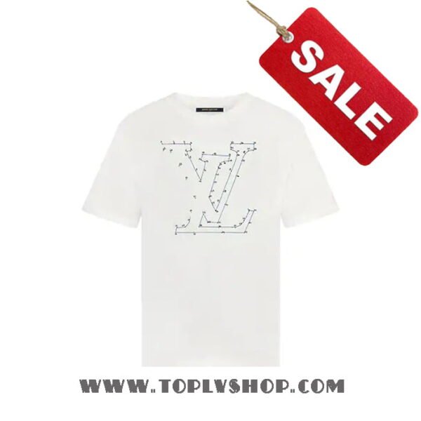 Louis Vuitton 1A7X55 LV Stitch Print and Embroidered T-shirt