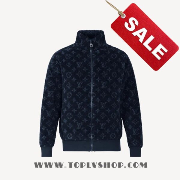 LV 1A8ECV Louis Vuitton Monogram Jacquard Fleece Zip-Through Jacket