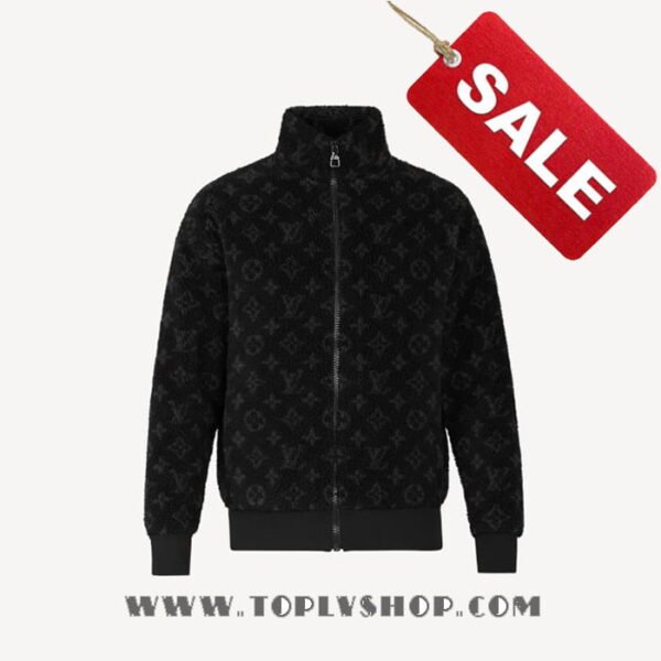 LV 1A8ECY Louis Vuitton Monogram Jacquard Fleece Zip-Through Jacket