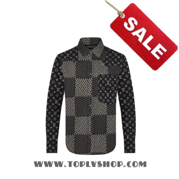 LV 1A7YG8 Louis Vuitton Monogram Waves Giant Damier Flannel Shirt