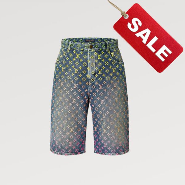 Louis Vuitton Rainbow Monogram Denim Shorts LV 1AB924