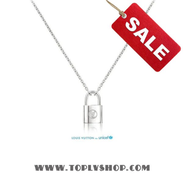 LV Silver Lockit Pendant Louis Vuitton Q93559