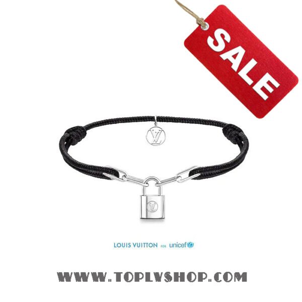 LV UNICEF Silver Lockit Bracelet Louis Vuitton Q95864